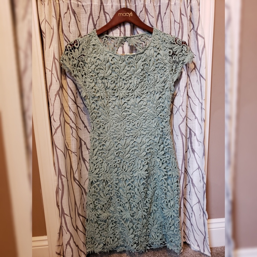 Lulu's Green Open Back Short Dress